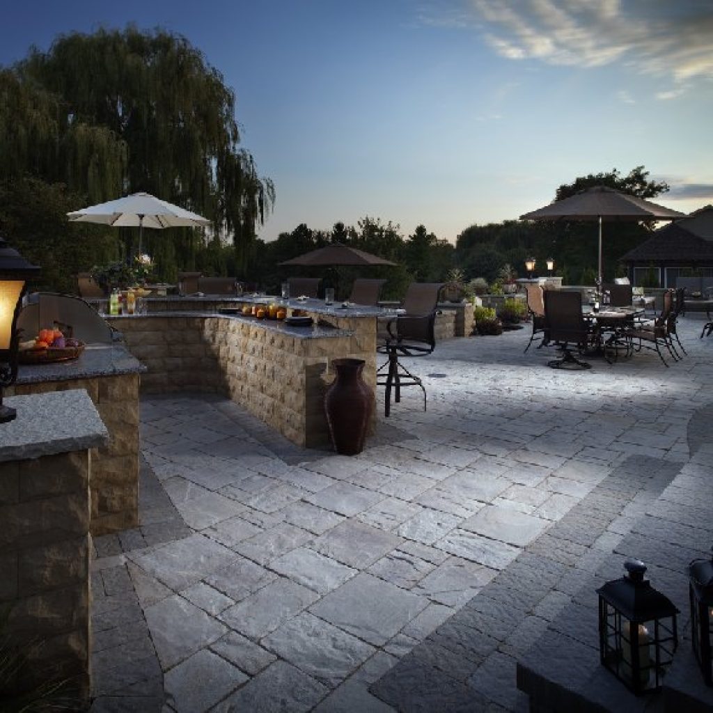 Grey color Belgard Paver for outdoor restaurant