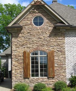 A house with Brow Ledge stone exterior walls