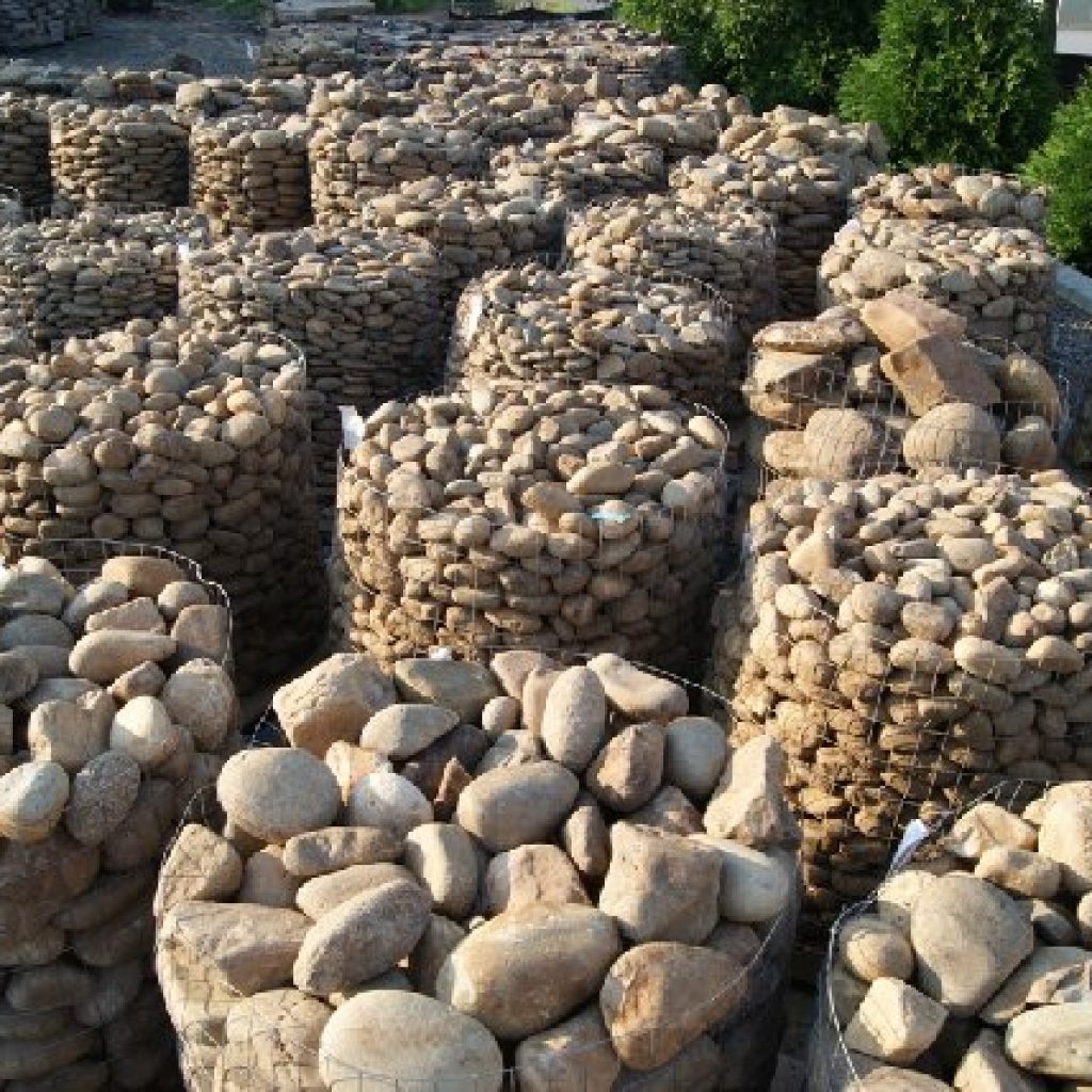 A close-up shot of River Rocks for Landscaping