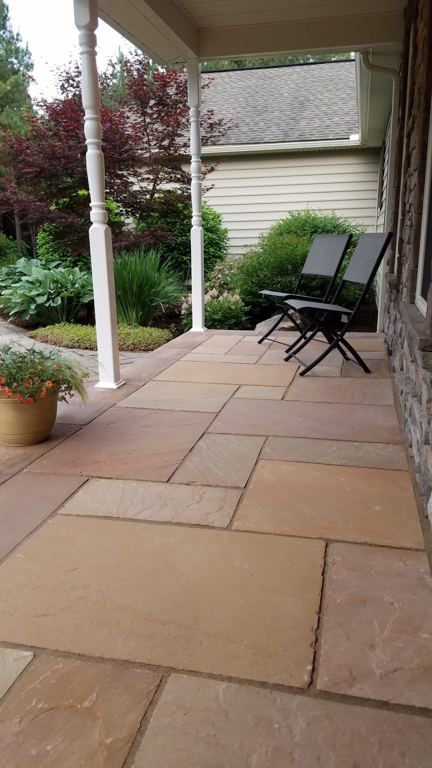 Natural sandstone for Sunset Buff Front Porch